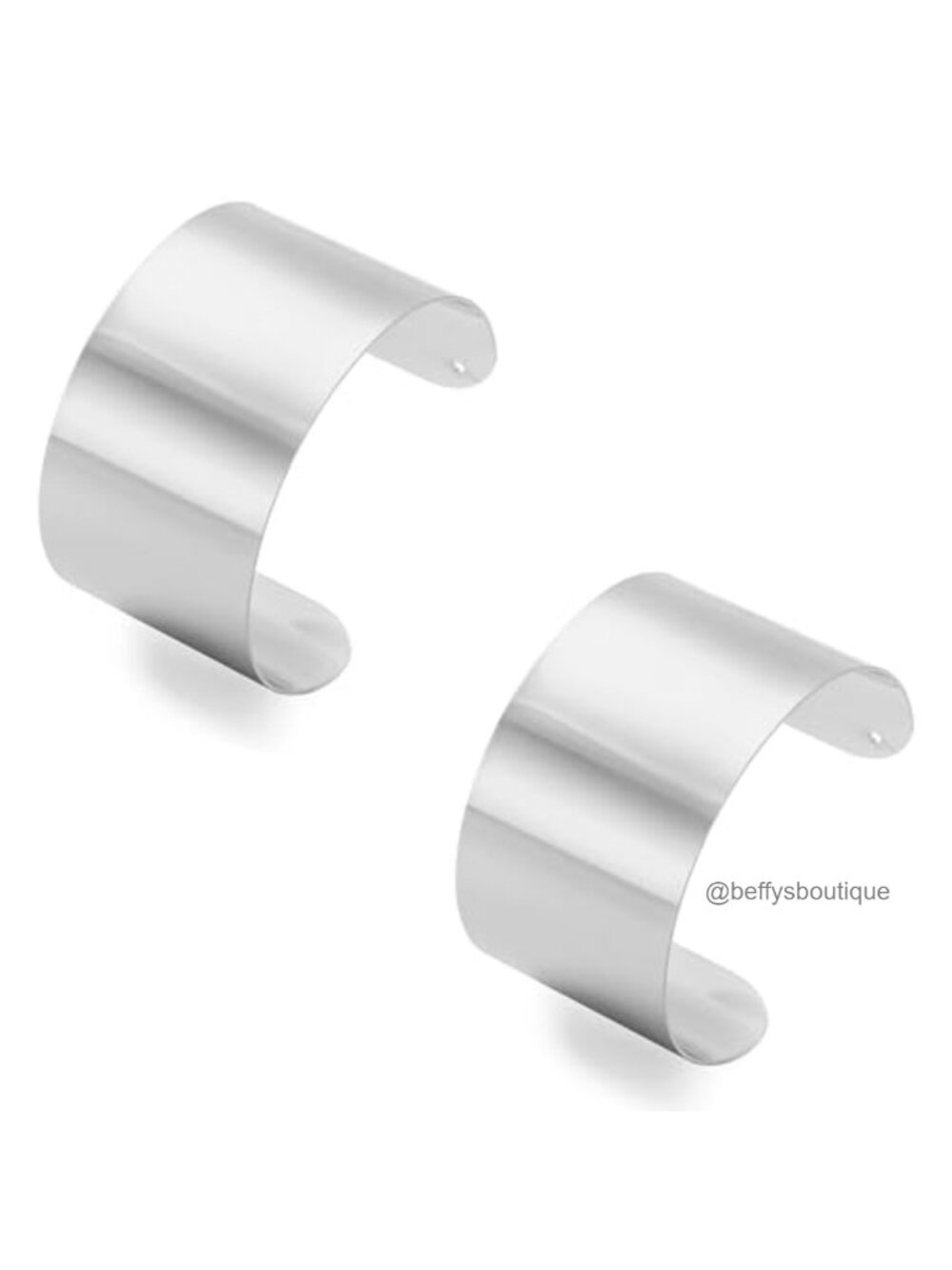 2 Piece Wide Open Cuff Bracelet Set Adjustable Wrist Wrap for Women